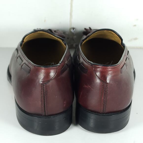 Johnston Murphy Men\'s Aristocraft US9B/D Burgundy Leather Tassel Loafers main image 9